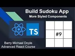 Capa: Baixar Curso React, TypeScript, Redux: Build Sudoku App