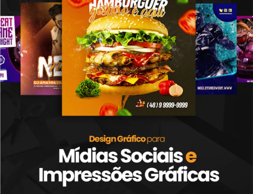 Capa: Baixar Curso Design Gráfico P/ Social Mídia + Impressão: Qualidade Total