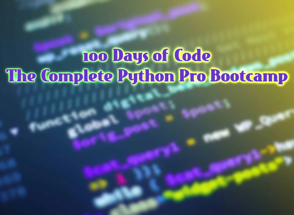 Capa: Baixar 100 Days of Code Python Pro Bootcamp Angela Yu