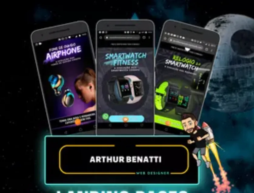 Capa: Landing Canva: Download Passo a Passo do Arthur Benatti | Curso Completo