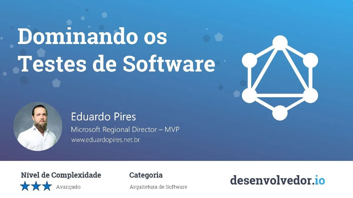 Capa: Download Curso Dominando Testes de Software Eduardo Pires Completo