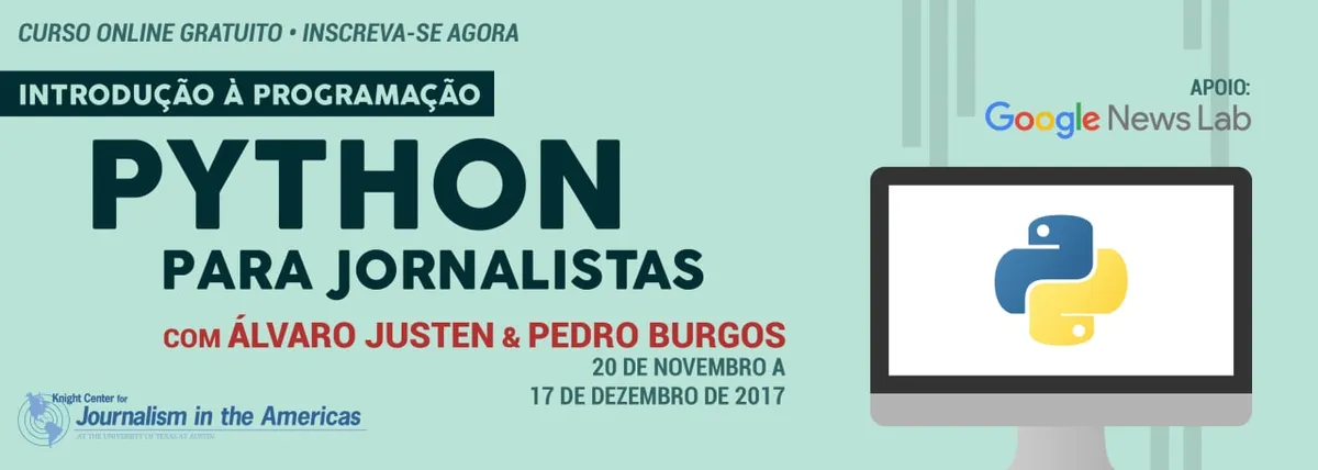Capa: Python para Jornalistas: Baixe o Curso Completo URGENTE!