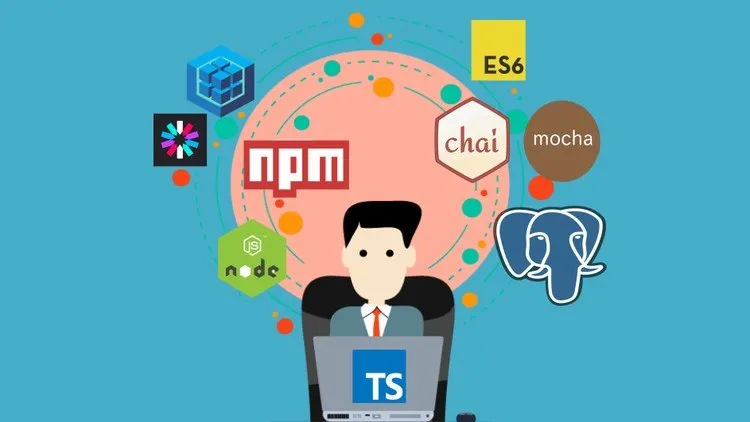 Capa: TypeScript Node Postgres ES6: Baixar Curso Completo Agora!