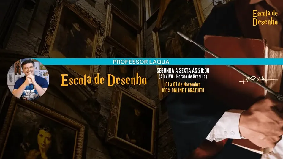 Capa: Escola de Desenho Laqua: Baixar Curso Completo 2021