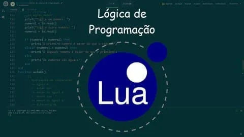 Capa: Baixe Agora: Lógica de Programação com Lua e Exercícios – André Vicente