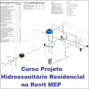 Capa: Projeto Hidrossanitário Revit MEP: Baixar Curso Completo Agora!