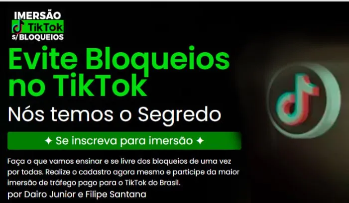 Capa: Baixar Imersão TikTok Ads Sem Bloqueio por Felipe Santana Dairo Jr