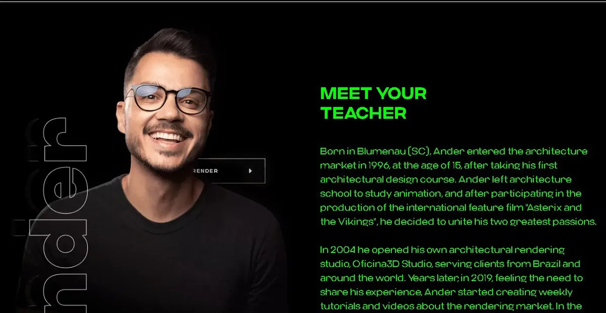 Capa: OF3D Academy EMOTION Archviz Animation: Baixar Curso Completo