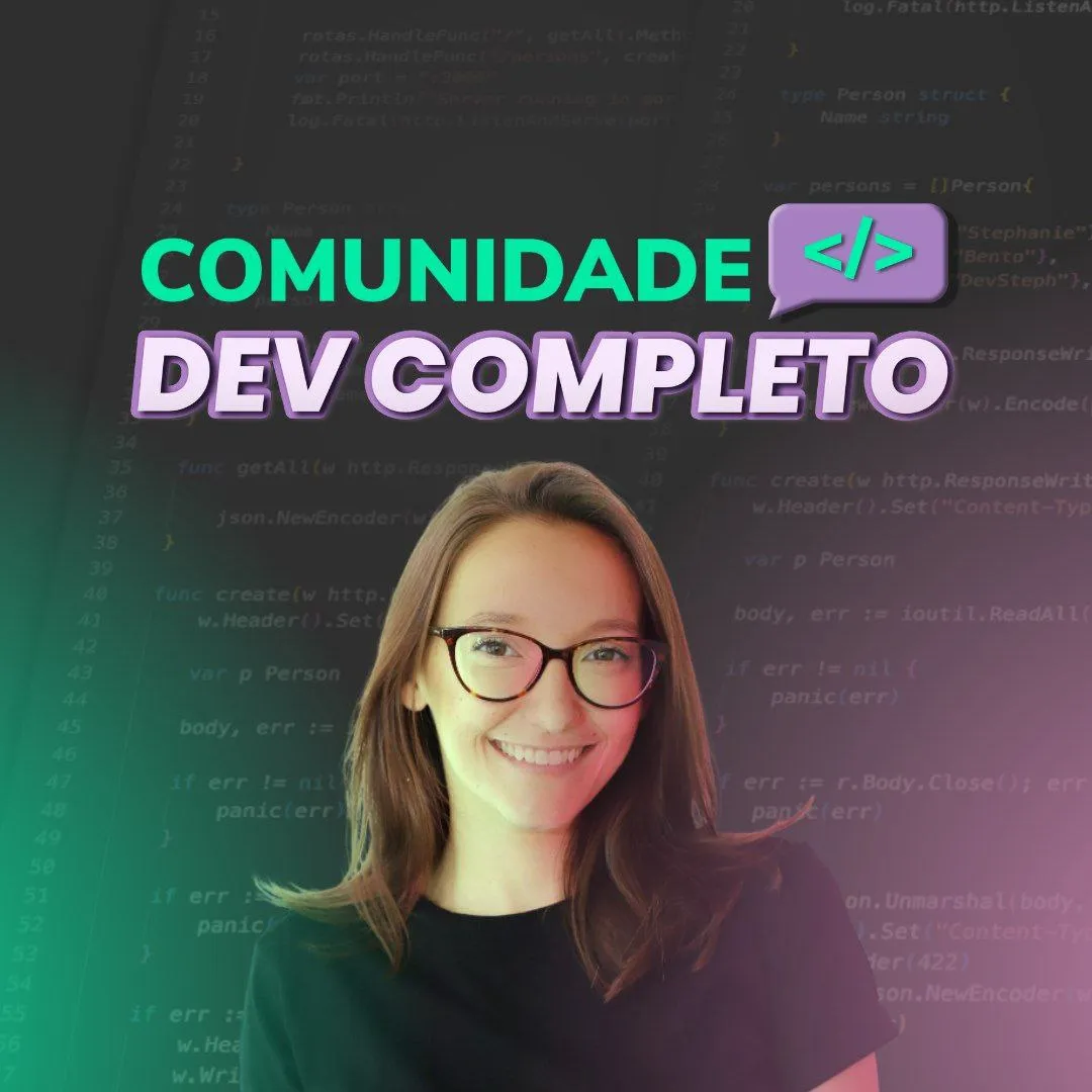 Capa: DevCompleto por Steph Augusta: Baixar Curso Completo AGORA!